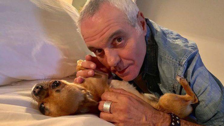 Giorgio Panariello e il suo cane Giorgio Panariello e i suoi cani