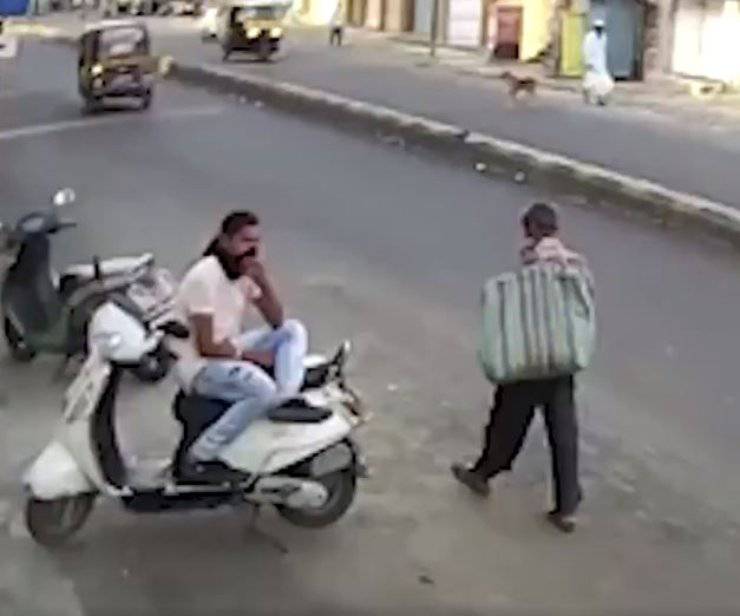 uomo fa incidente video