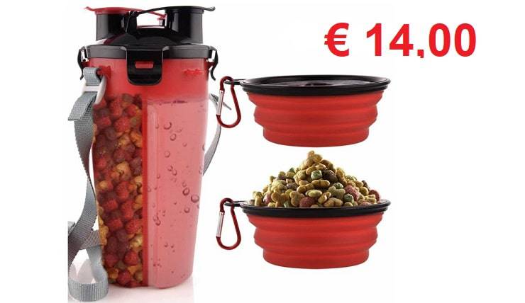 bottiglia acqua cibo cane