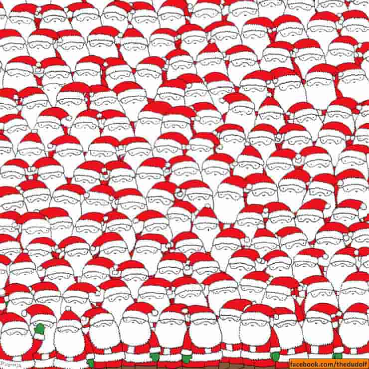 Il test visivo dei Babbi Natale riesci a risolverlo in 5 secondi?