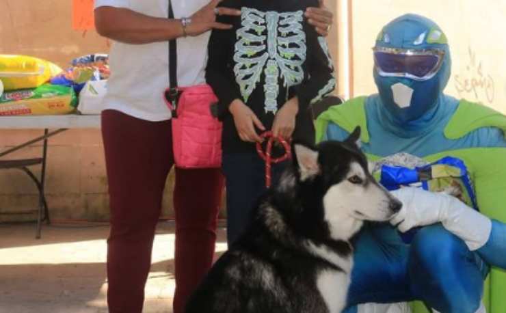 il supereroe e un cane (foto instagram)