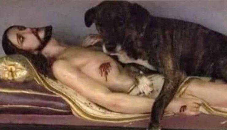 cane statua gesù