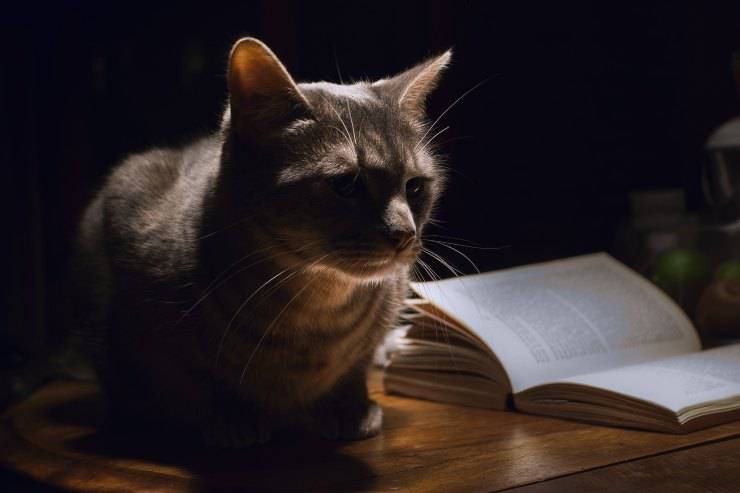 Il felino osserva di notte