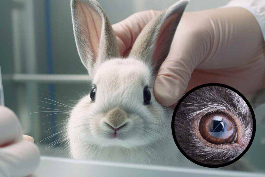 coniglio a controllo per occhio a ciliegia