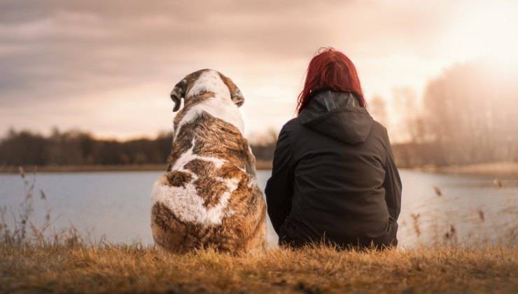 donna con cane