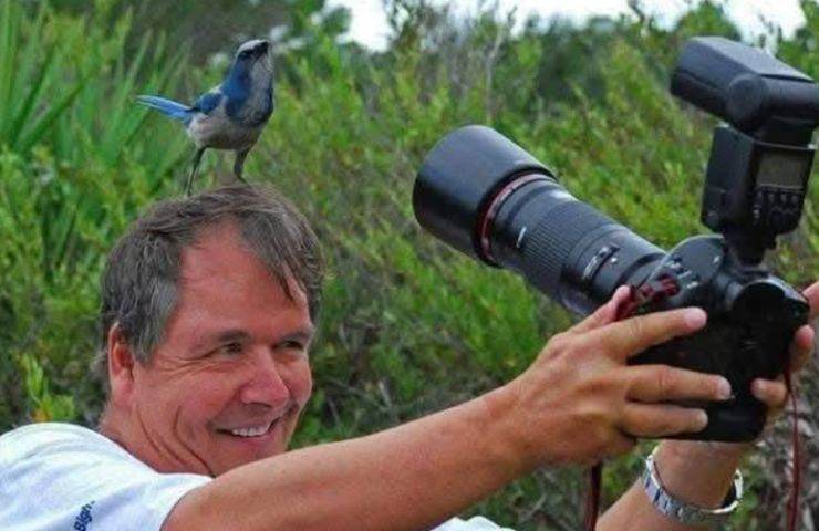 Uccellino sul fotografo