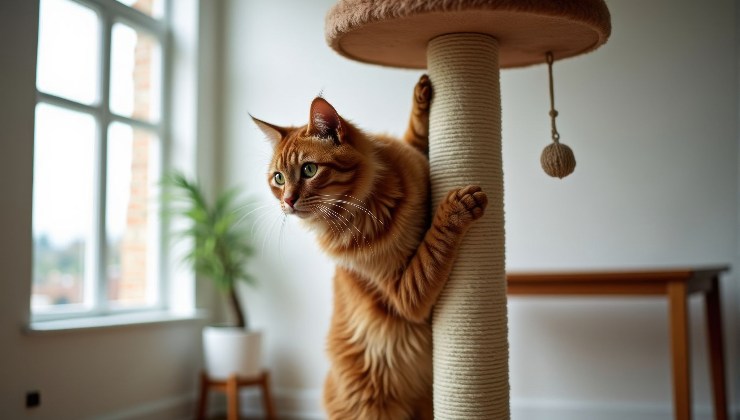gatto e tiragraffi 