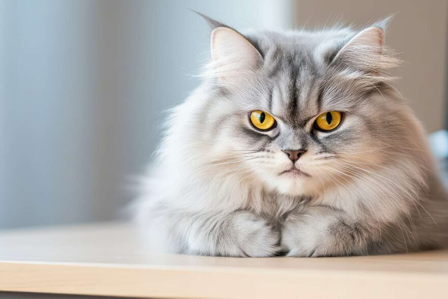 occhi gialli del gatto