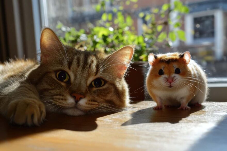 gatto e criceto
